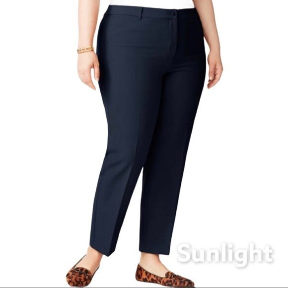 Talbots Trouser Business Pant Navy Blue Stretch Suit Business Neutral Classic - Picture 6 of 6